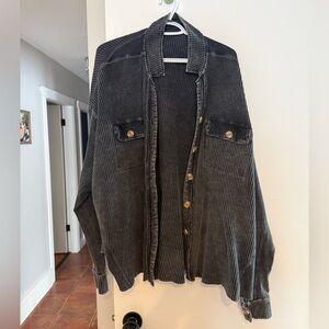 Black Button-Up Cardigan